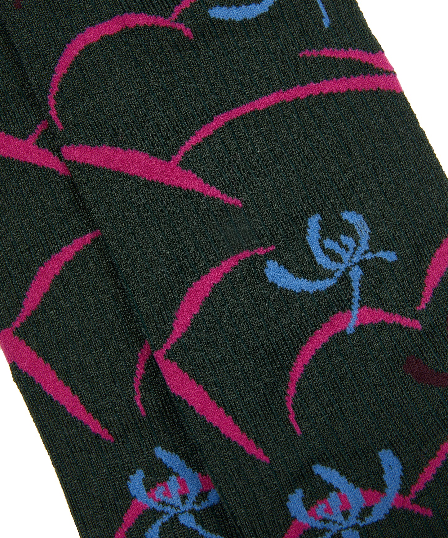 RetroOriental Jacquard Cotton-blend Crew Socks