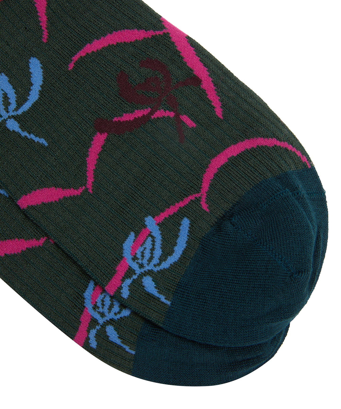 RetroOriental Jacquard Cotton-blend Crew Socks