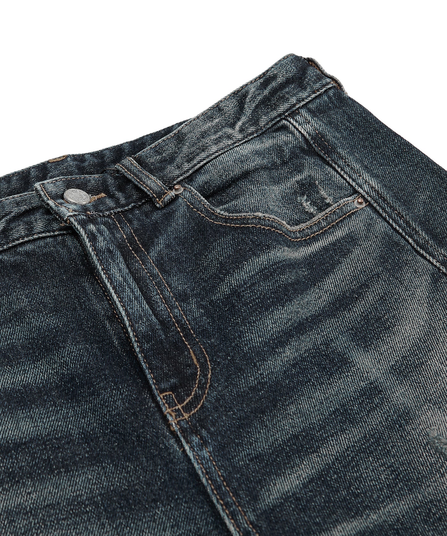Twisted-seam High-waist Straight-leg Jeans