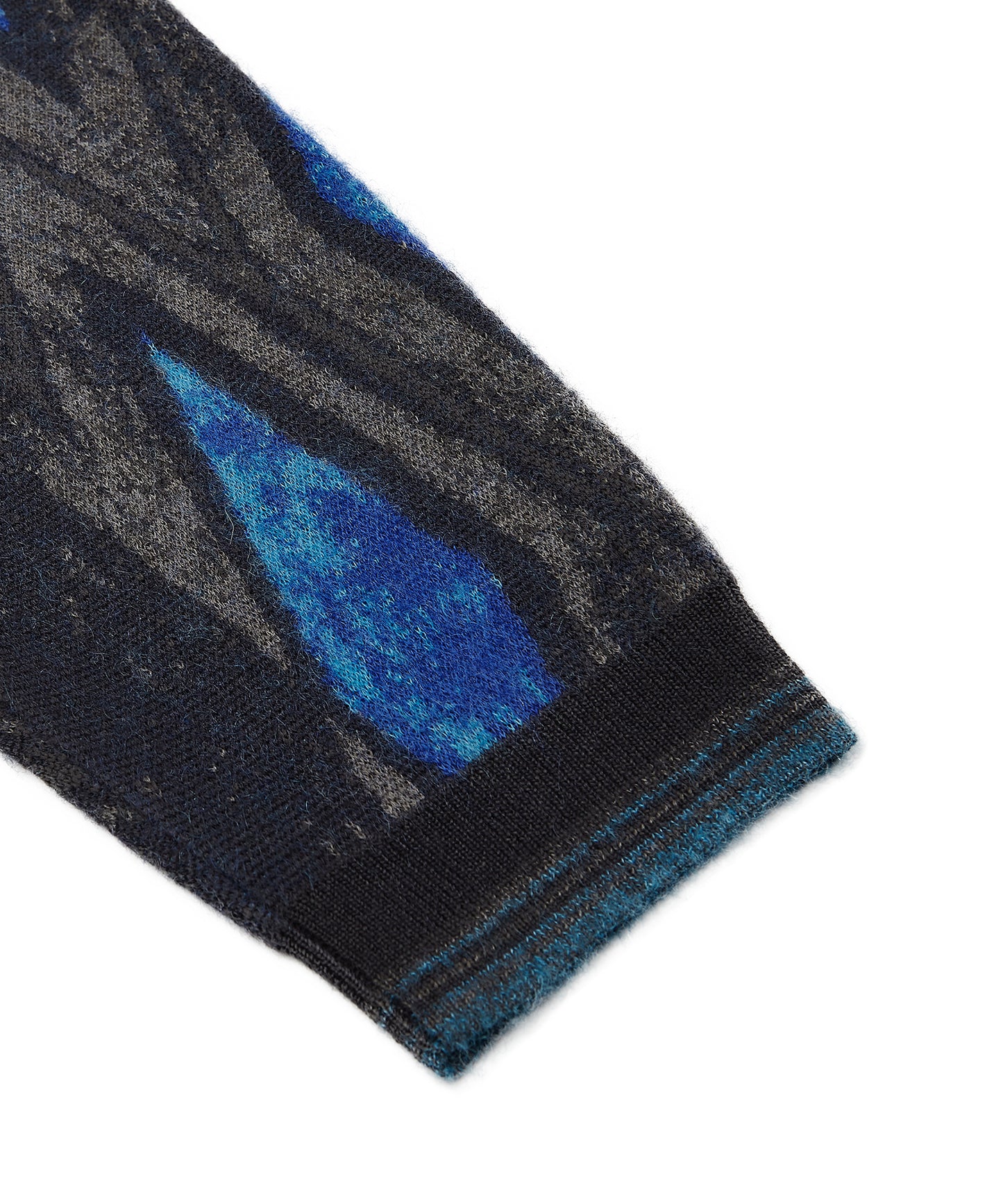 Enlarge Diamond-pattern Wool-blend Cardigan