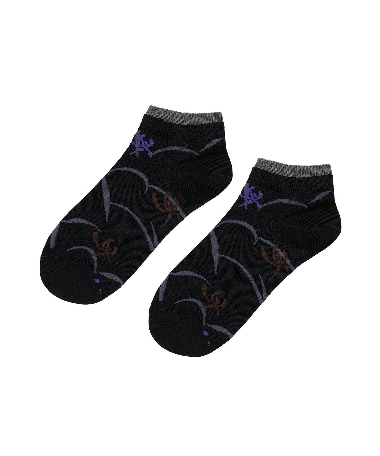 Retro Oriental jacquard Cotton-blend Ankle Socks