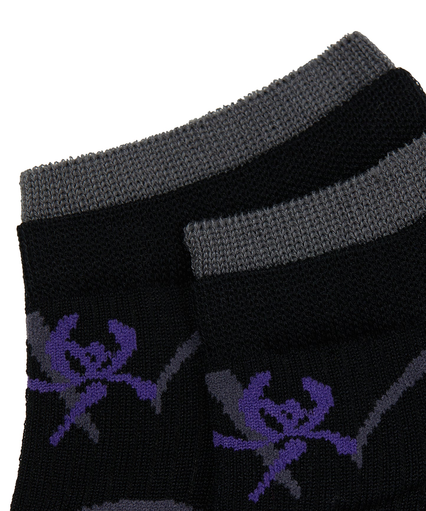 Retro Oriental jacquard Cotton-blend Ankle Socks