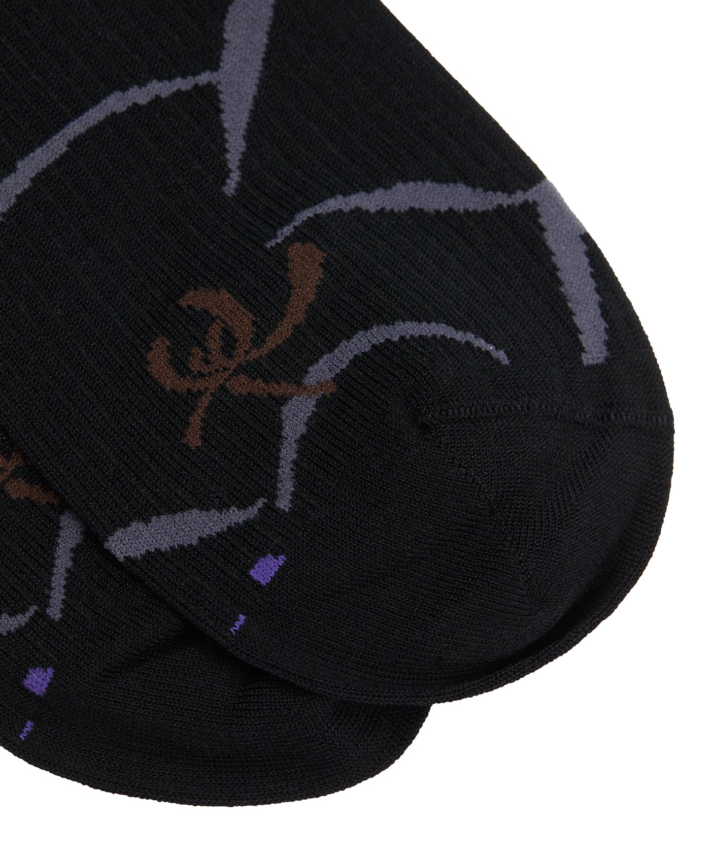 Retro Oriental jacquard Cotton-blend Ankle Socks