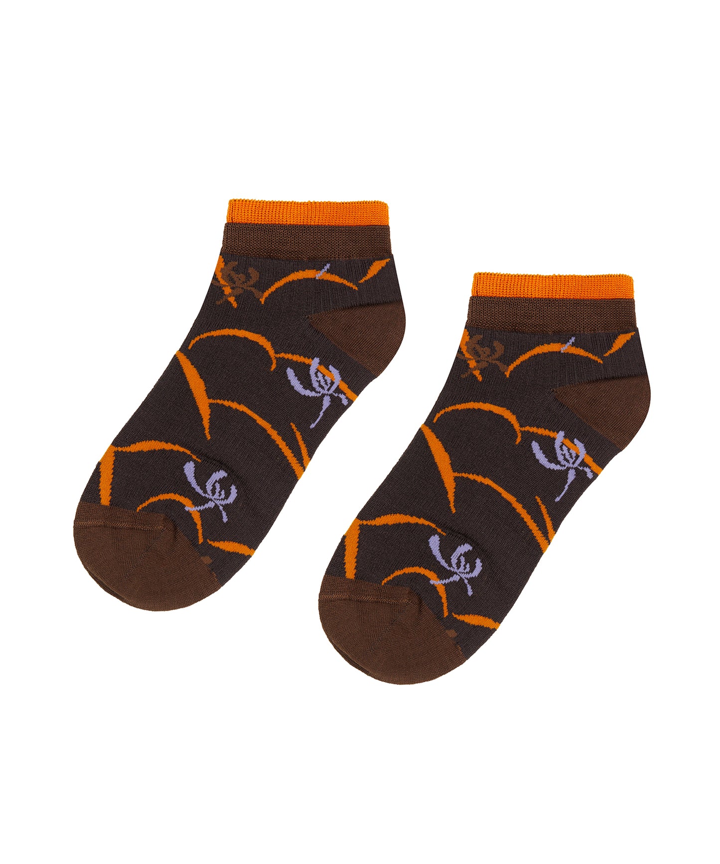 Retro Oriental jacquard Cotton-blend Ankle Socks