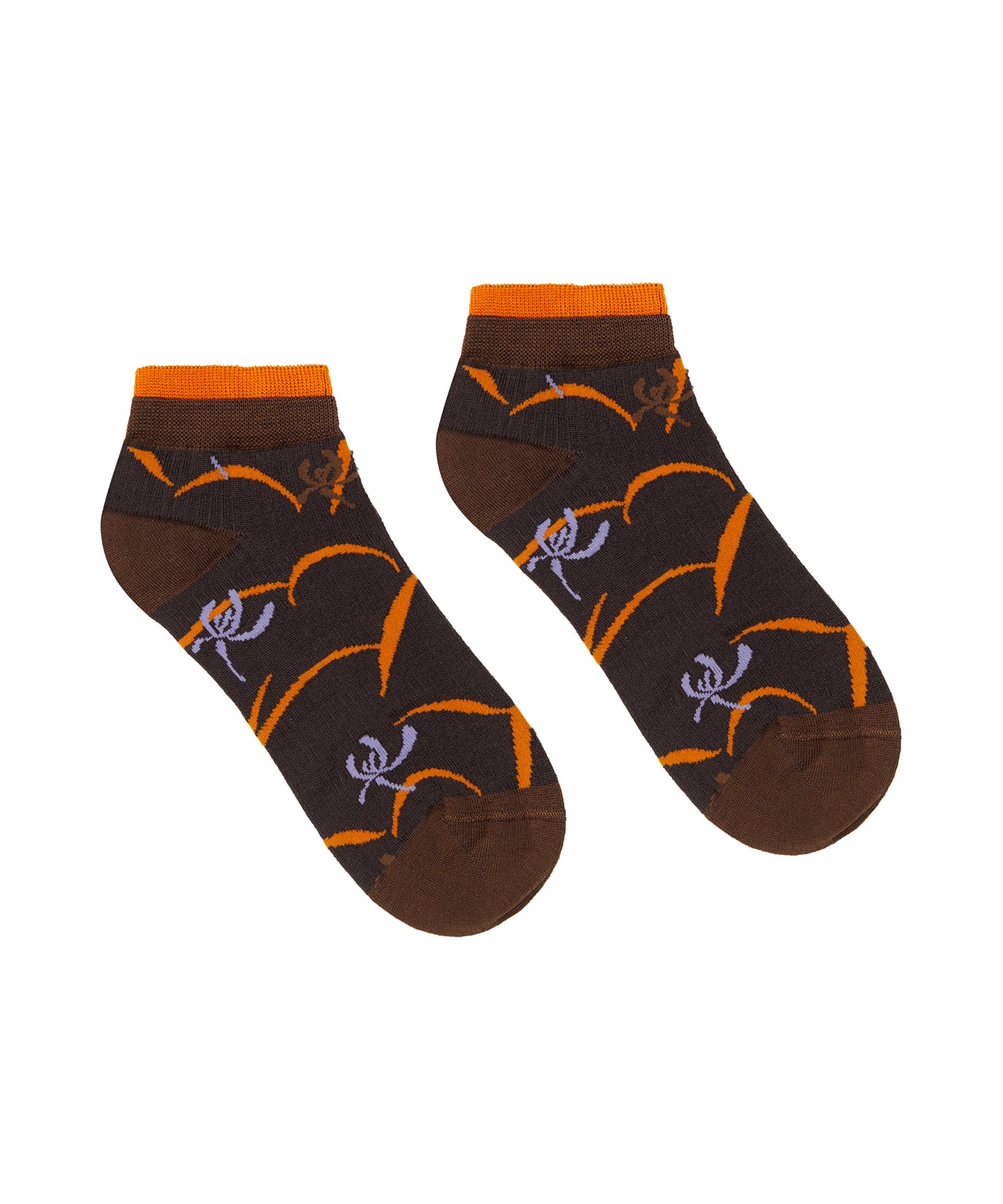 Retro Oriental jacquard Cotton-blend Ankle Socks