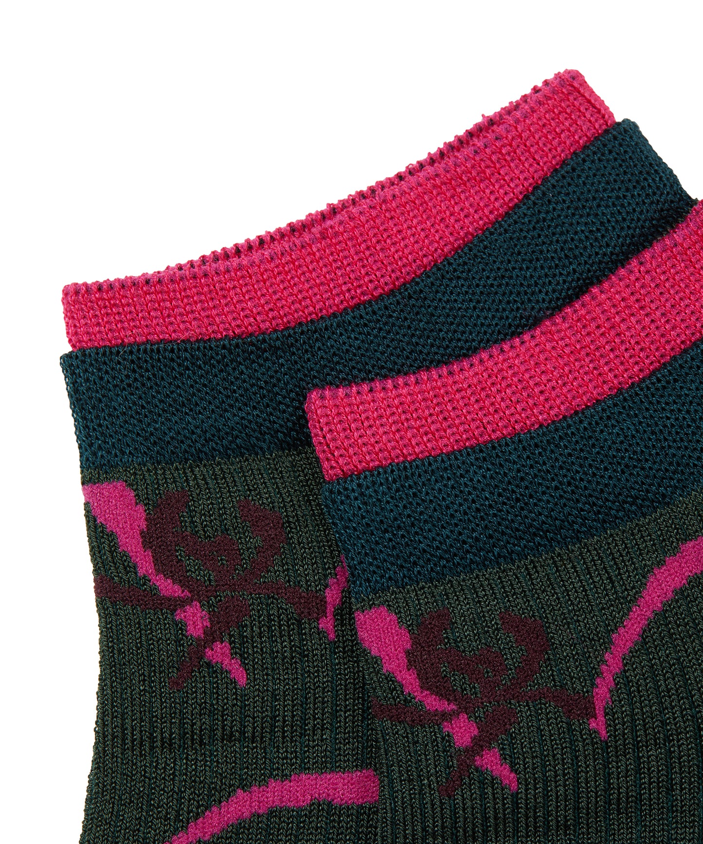 Retro Oriental jacquard Cotton-blend Ankle Socks