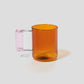 HOME Striped-pattern Round Stick Handle Cup
