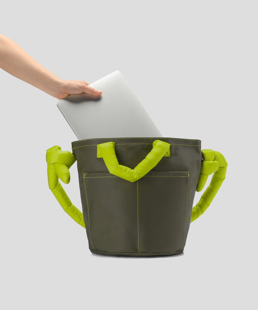 HOME Knotted Double-strap 3D Cylinder Tote Bag