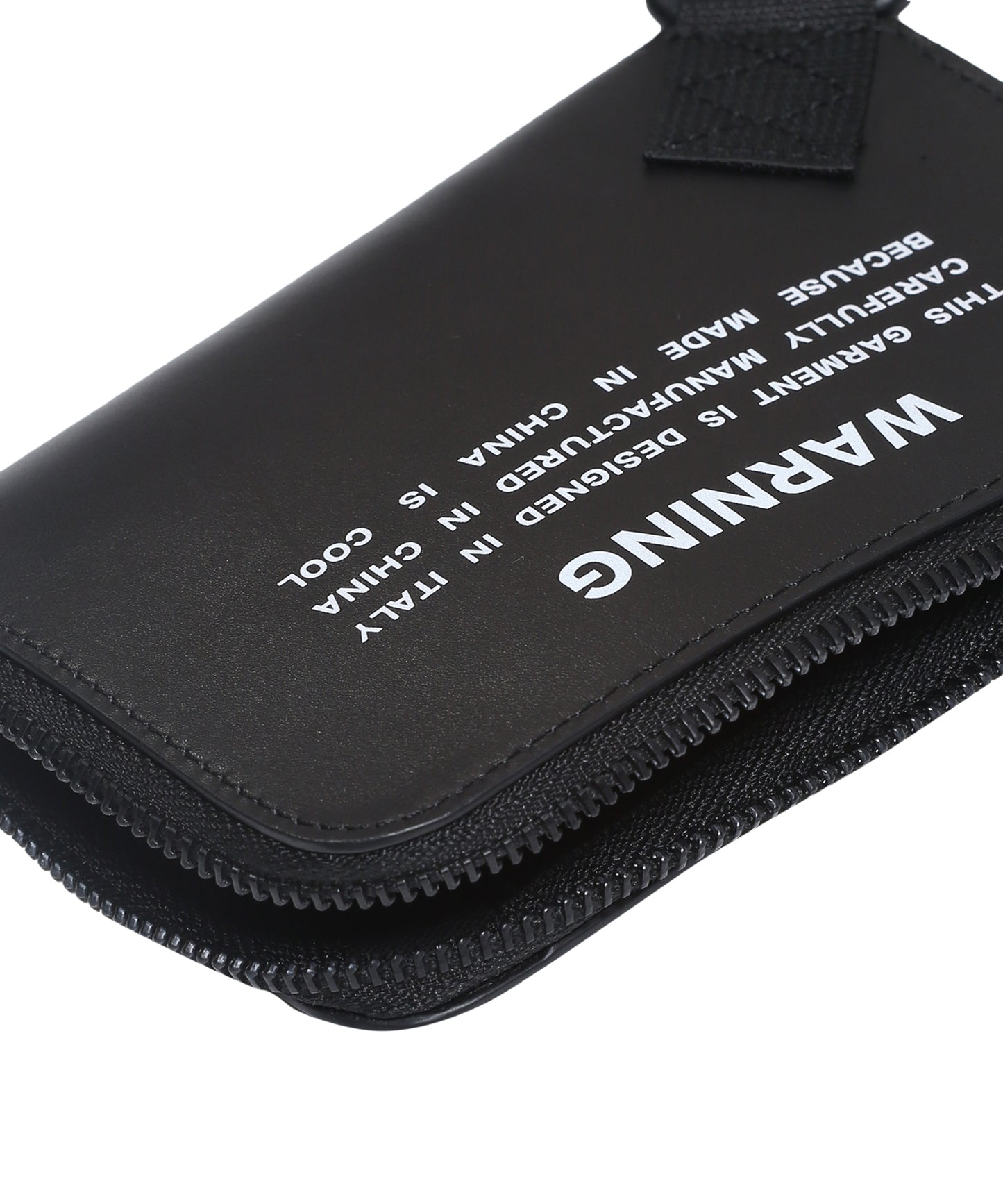 APN WARNING-print Leather Pouch