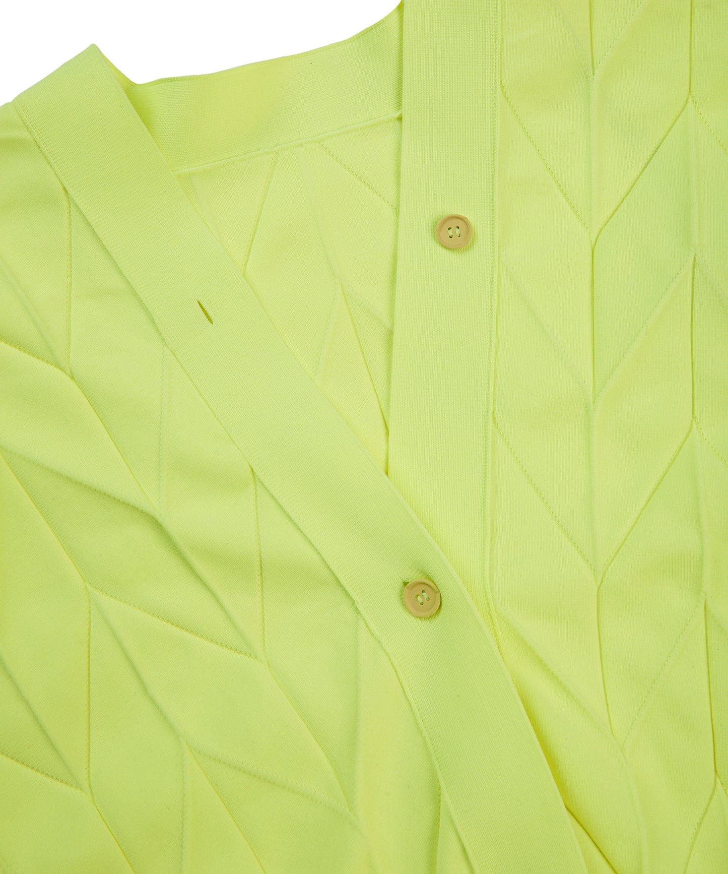 Geometric Pressed-pleats Loose-fit Polyester Cardigan