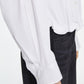 Oversized Drawstring Cotton Cropped Shirt