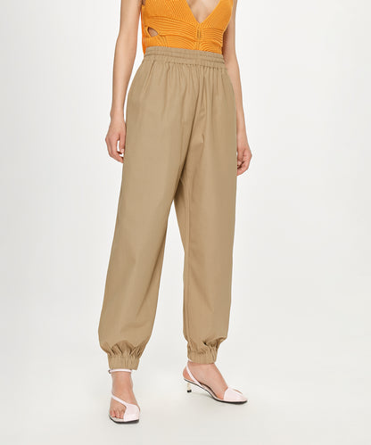 Comfortable & Versatile Elasted-waist Cotton Track Pants