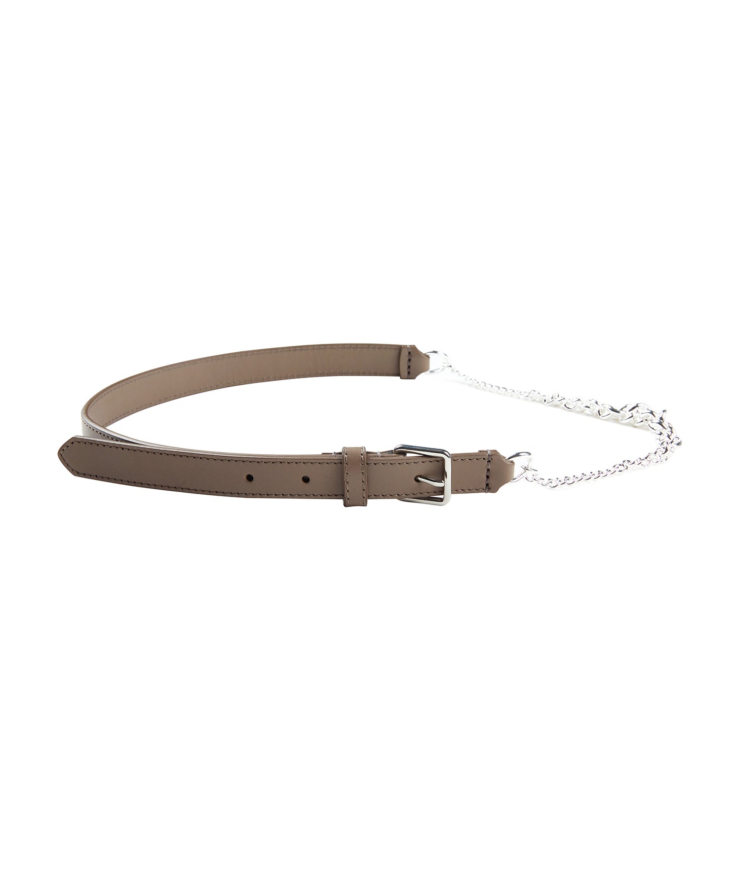 Leather and Chain Belt