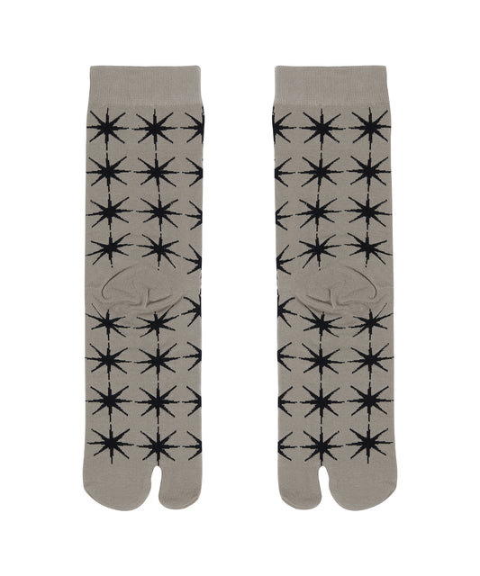Split-toe Enlarge Octagram Cotton-blend Stretch Socks
