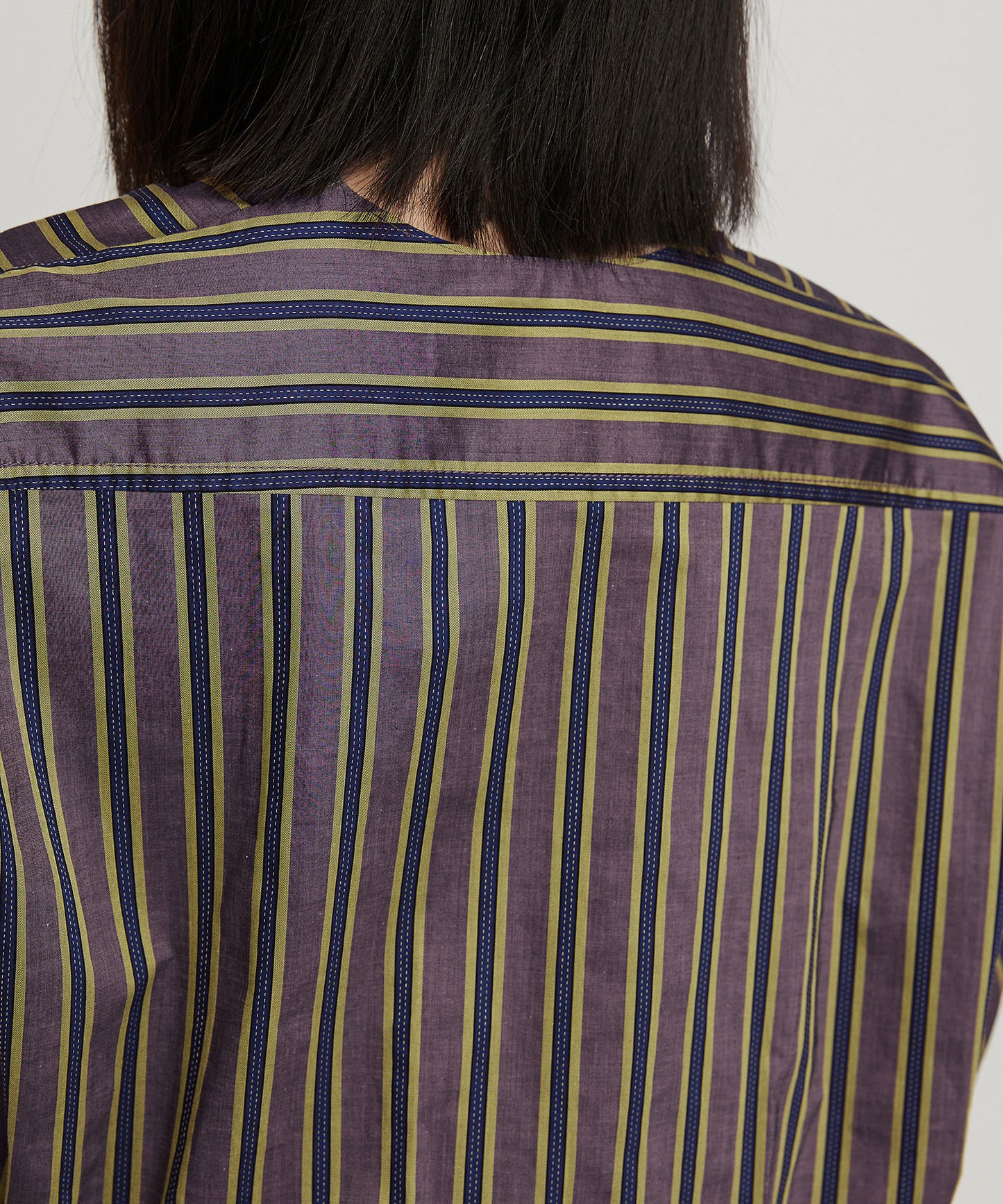 Striped Cotton Wrap Shirt