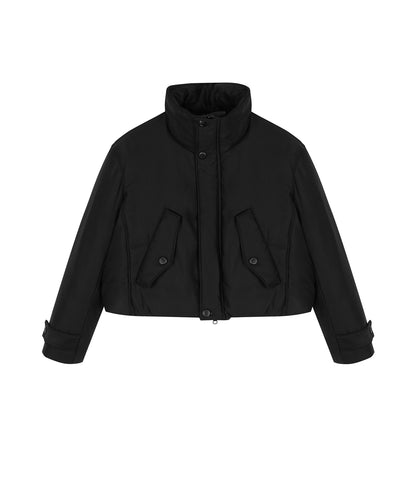 Stand-collar Cropped Puffer Jacket