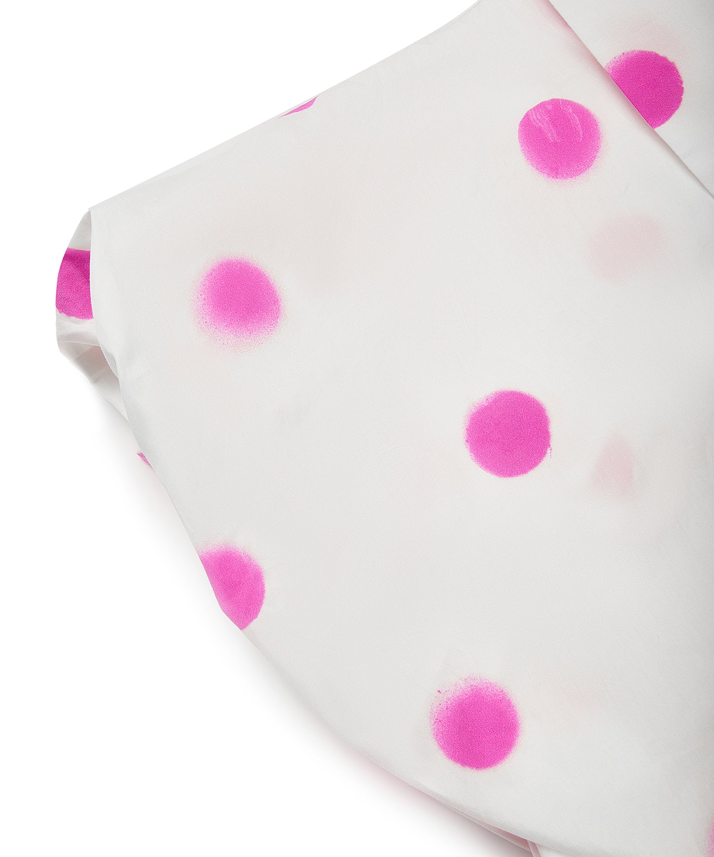 Polka-dot Gathered Cropped Cotton Shirt