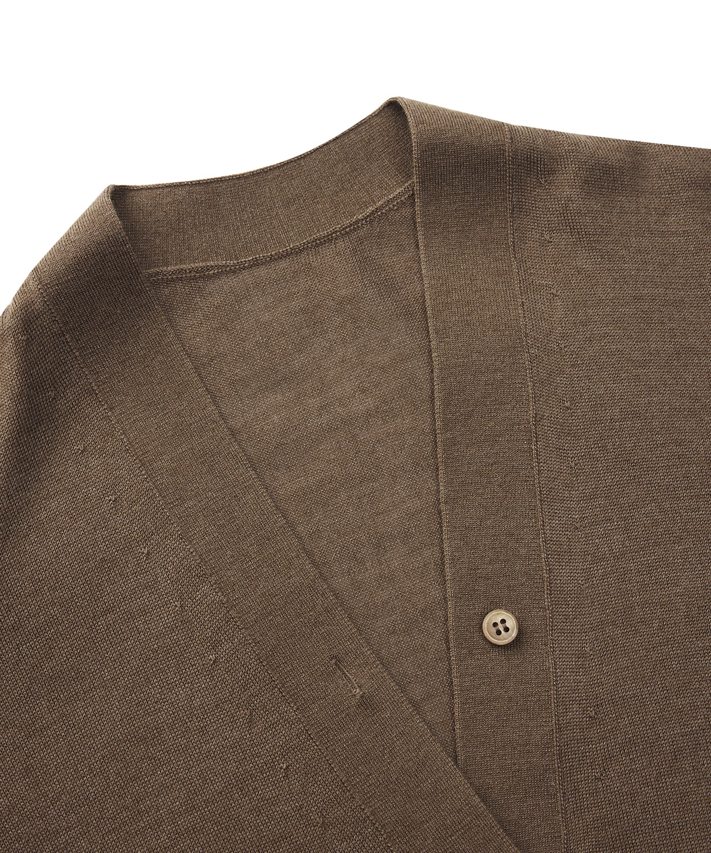 Classic V-neck Short-sleeved Wool-blend Cardigan