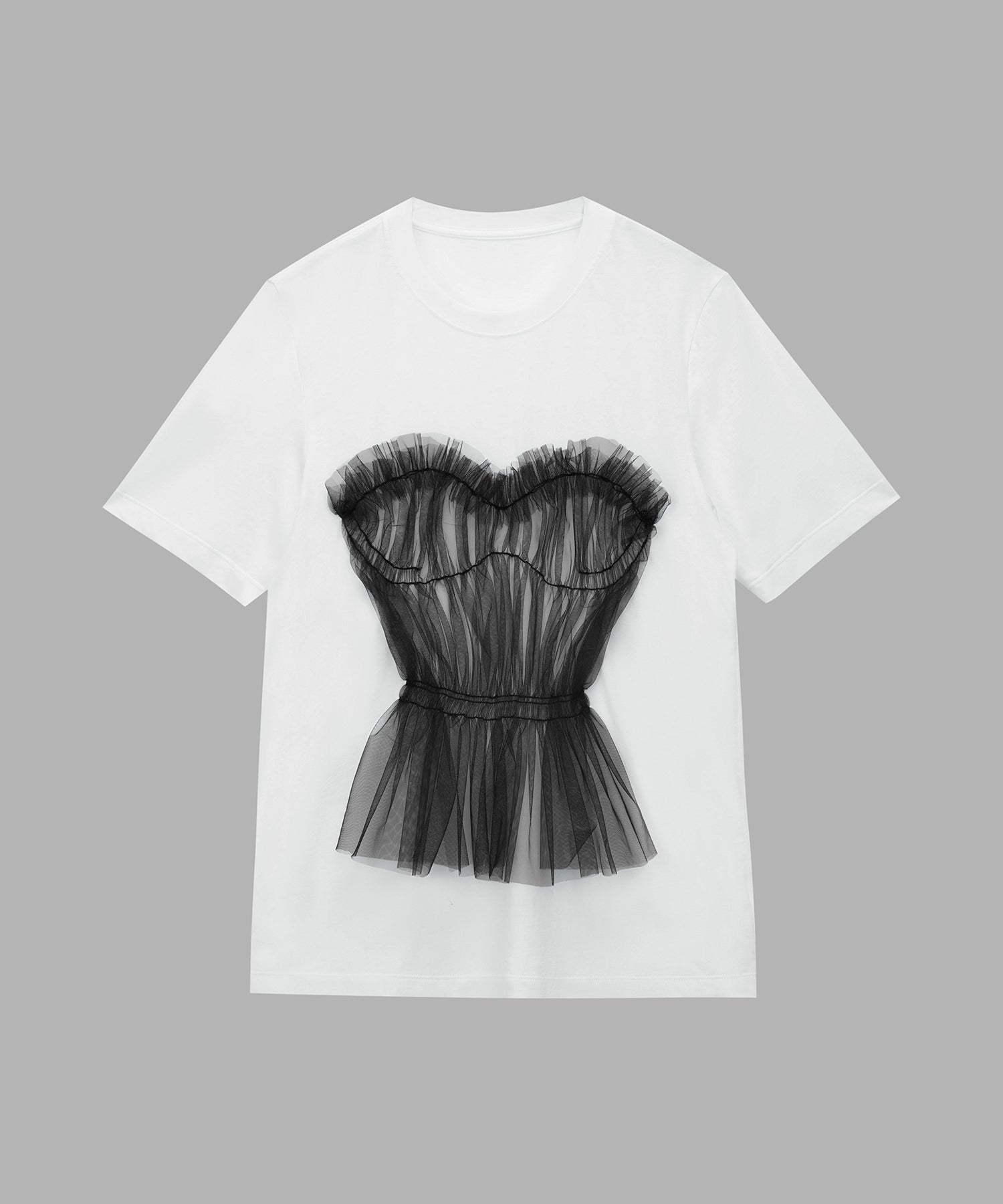 Mesh Bustier Cotton T-shirt – JNBY ONLINE STORE