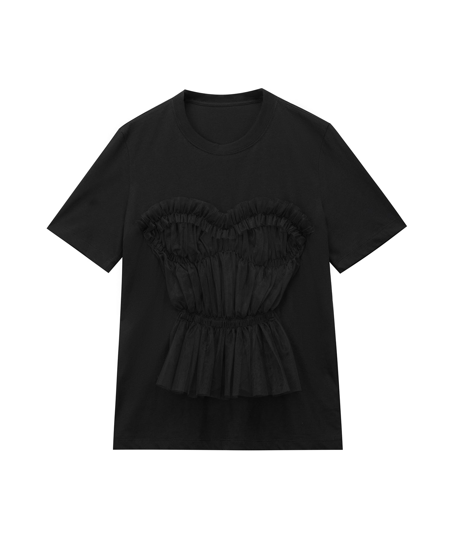 Mesh Bustier Cotton T-shirt – JNBY ONLINE STORE