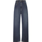 Elasticated-waist Straight-leg Tencel Jeans