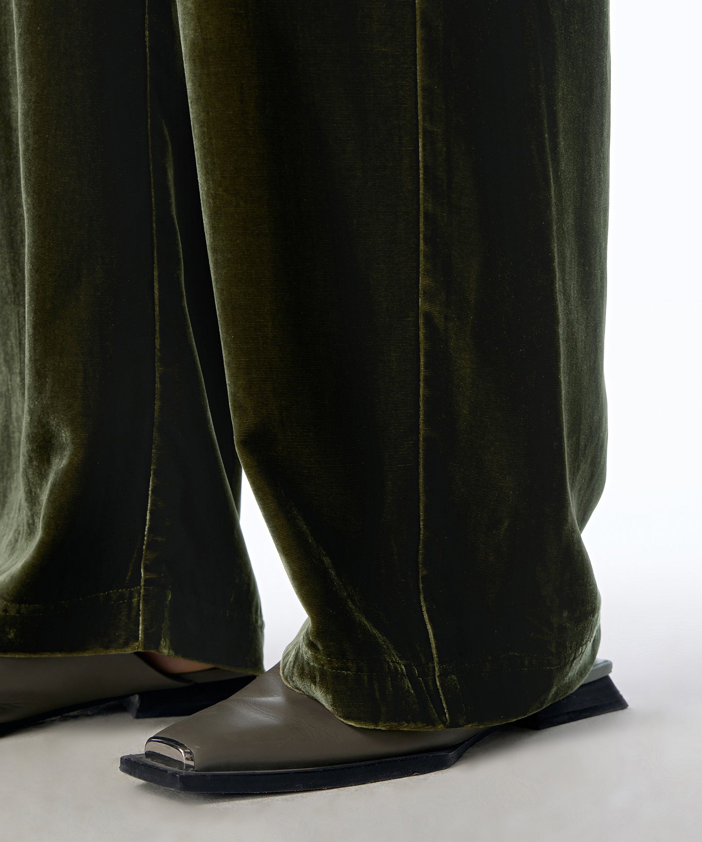 Velvet Drawstring-waist  Trousers