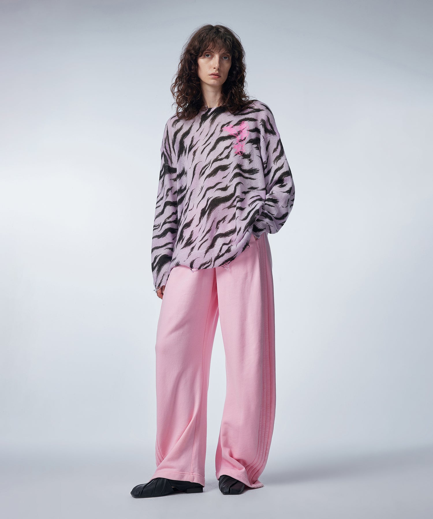 Rabbit-motif Leopard Mohair Sweater – JNBY ONLINE STORE