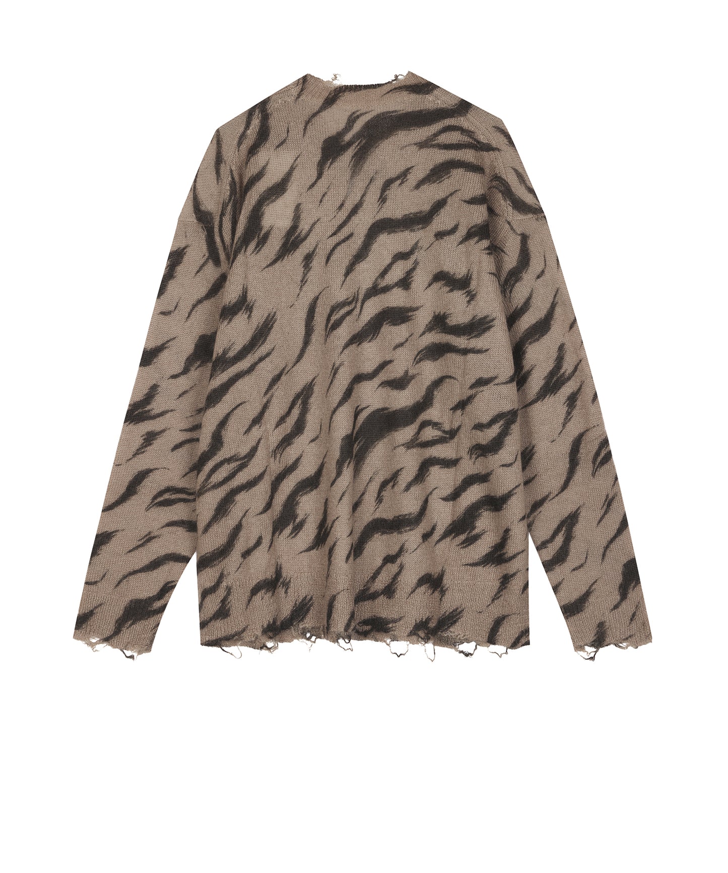 Rabbit-motif Leopard Mohair Sweater