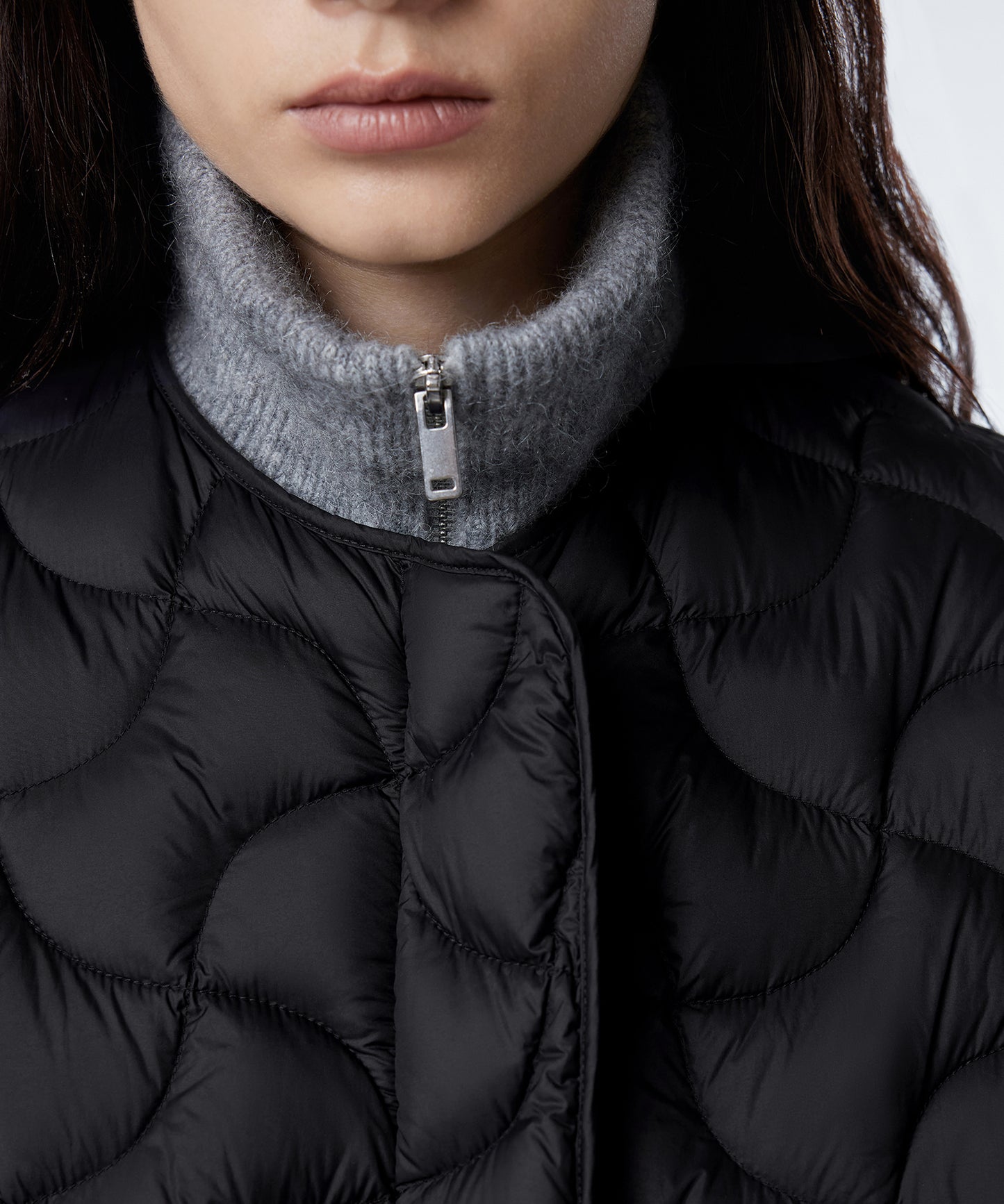 Wavy Diamond-quilted Reversible Jacket