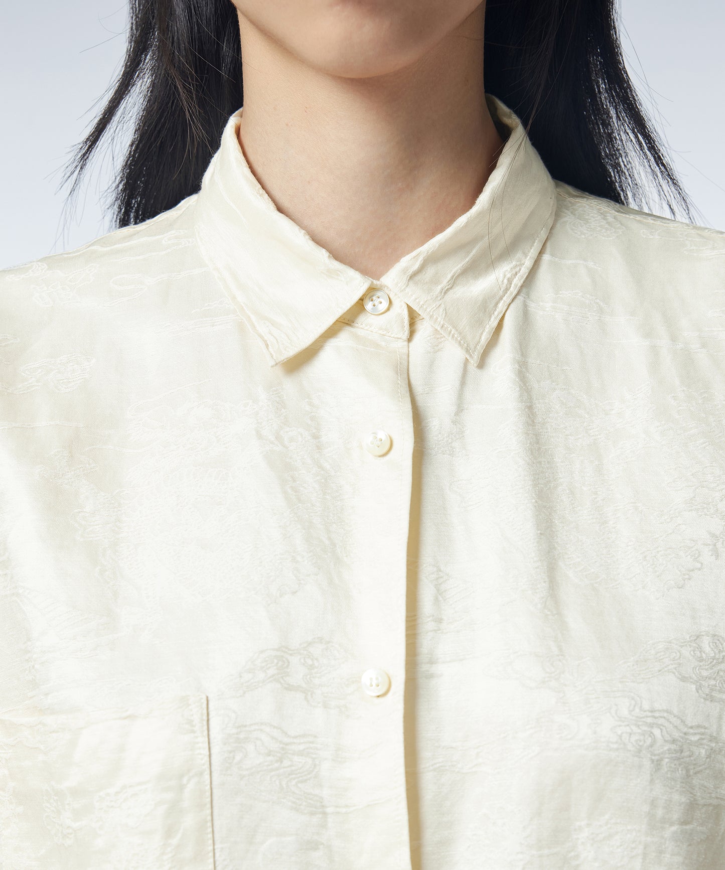Oriental-pattern Jacquard Shirt