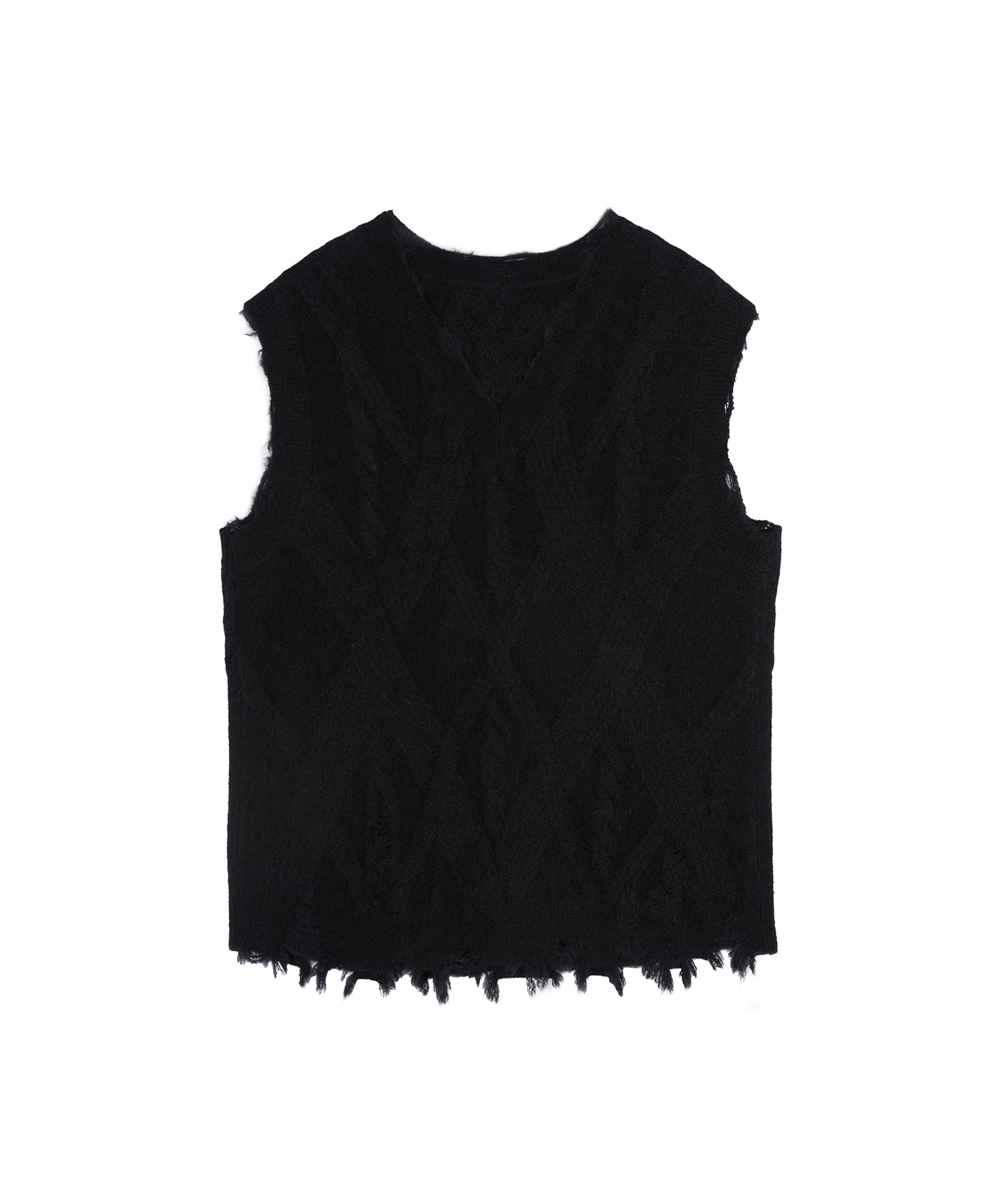 Frayed Twisted-jacquard Sleeveless Sweater – JNBY ONLINE STORE