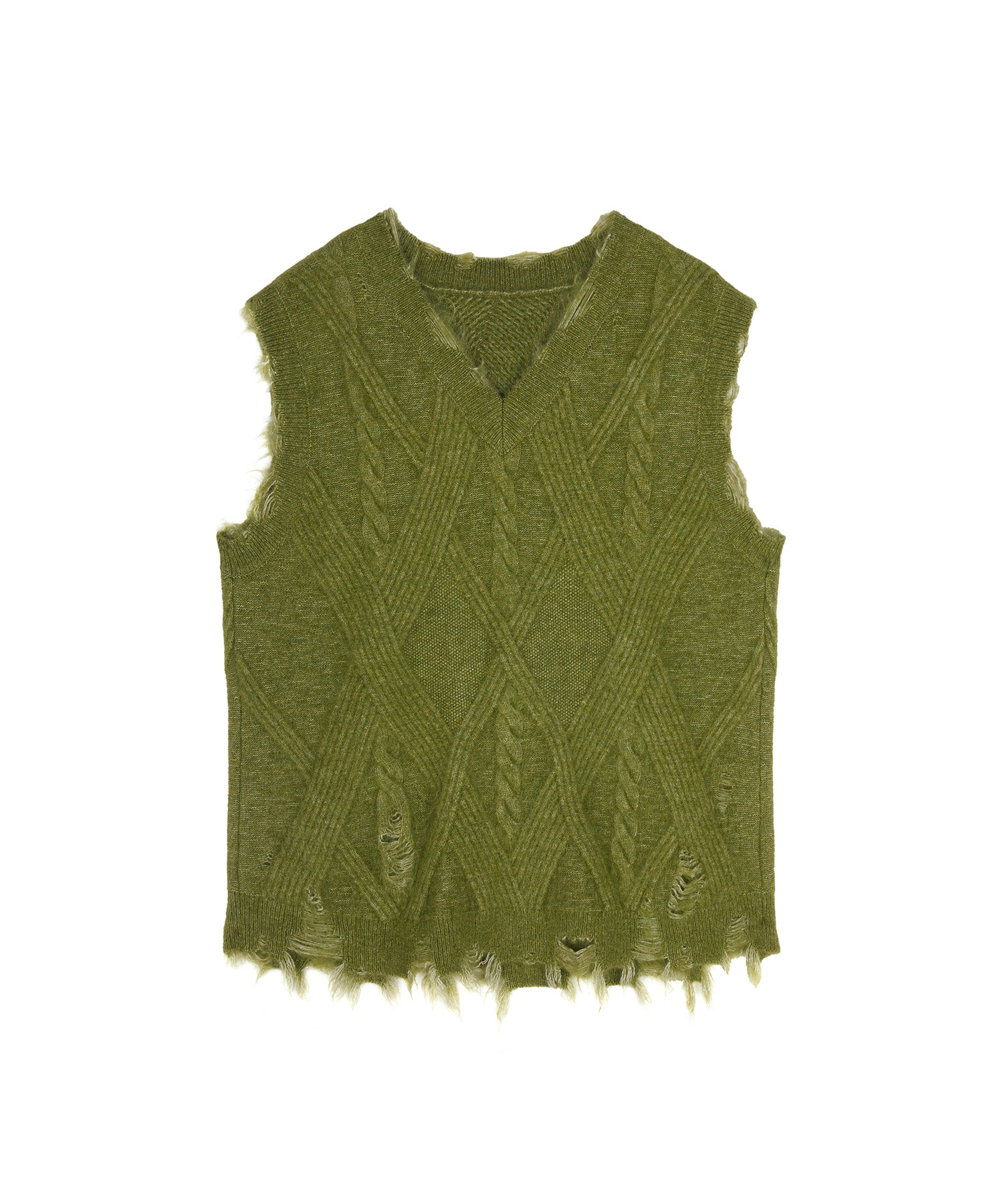Frayed Twisted-jacquard Sleeveless Sweater – JNBY ONLINE STORE