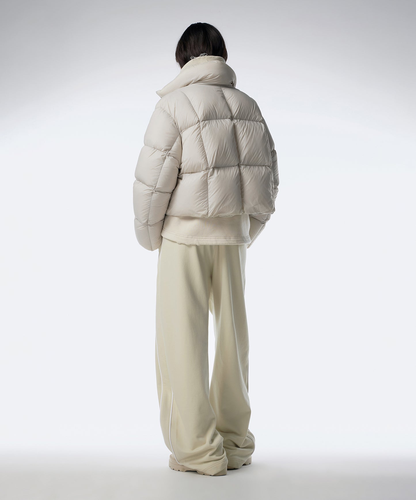 Cropped Quilted Down Jacket