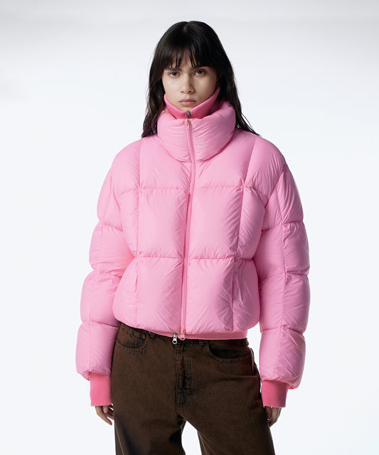 Cropped Quilted Down Jacket