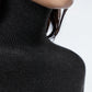High-neck Ribbed-knit Sweater