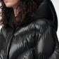 Hooded Curved Quilted Down Jacket