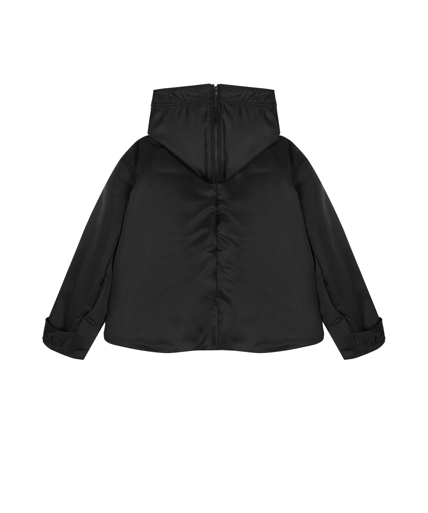 Oversized Cropped Hooded Down Jacket