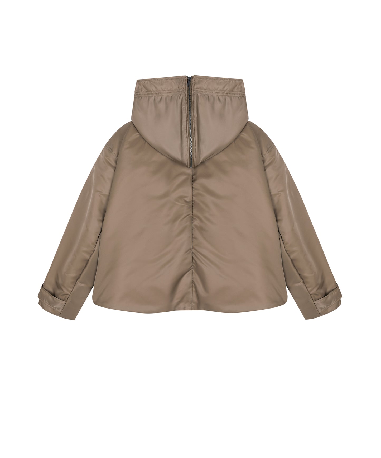 Oversized Cropped Hooded Down Jacket