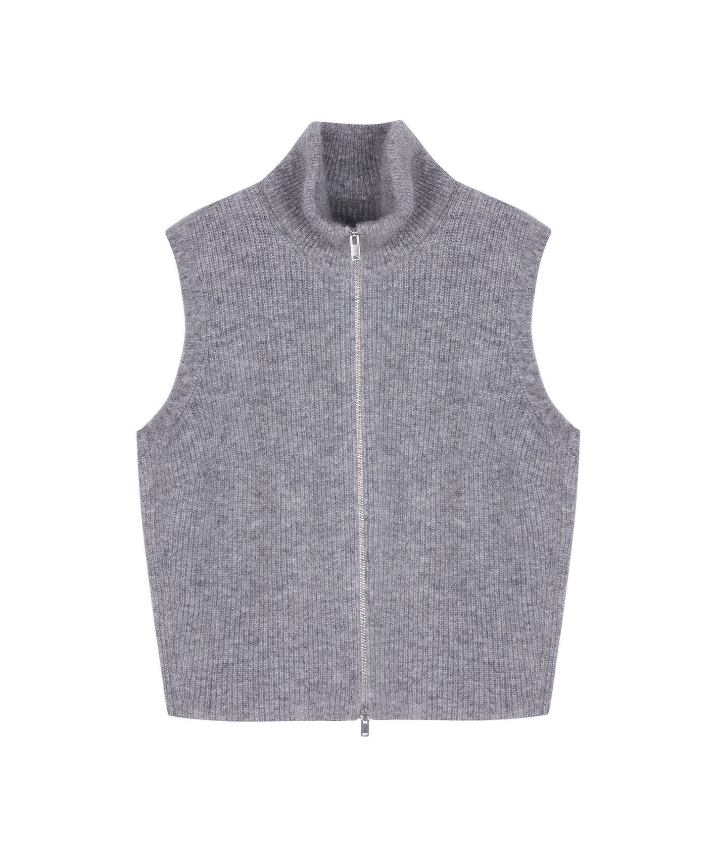Double-open Zipped Sweater Vest