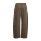 Corduroy Elasticated-waist Straight-leg Trousers