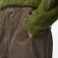 Corduroy Elasticated-waist Straight-leg Trousers