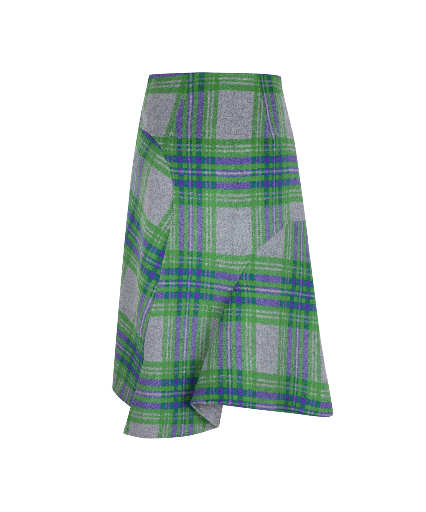 Plaid Double-sided Fishtail Skirt