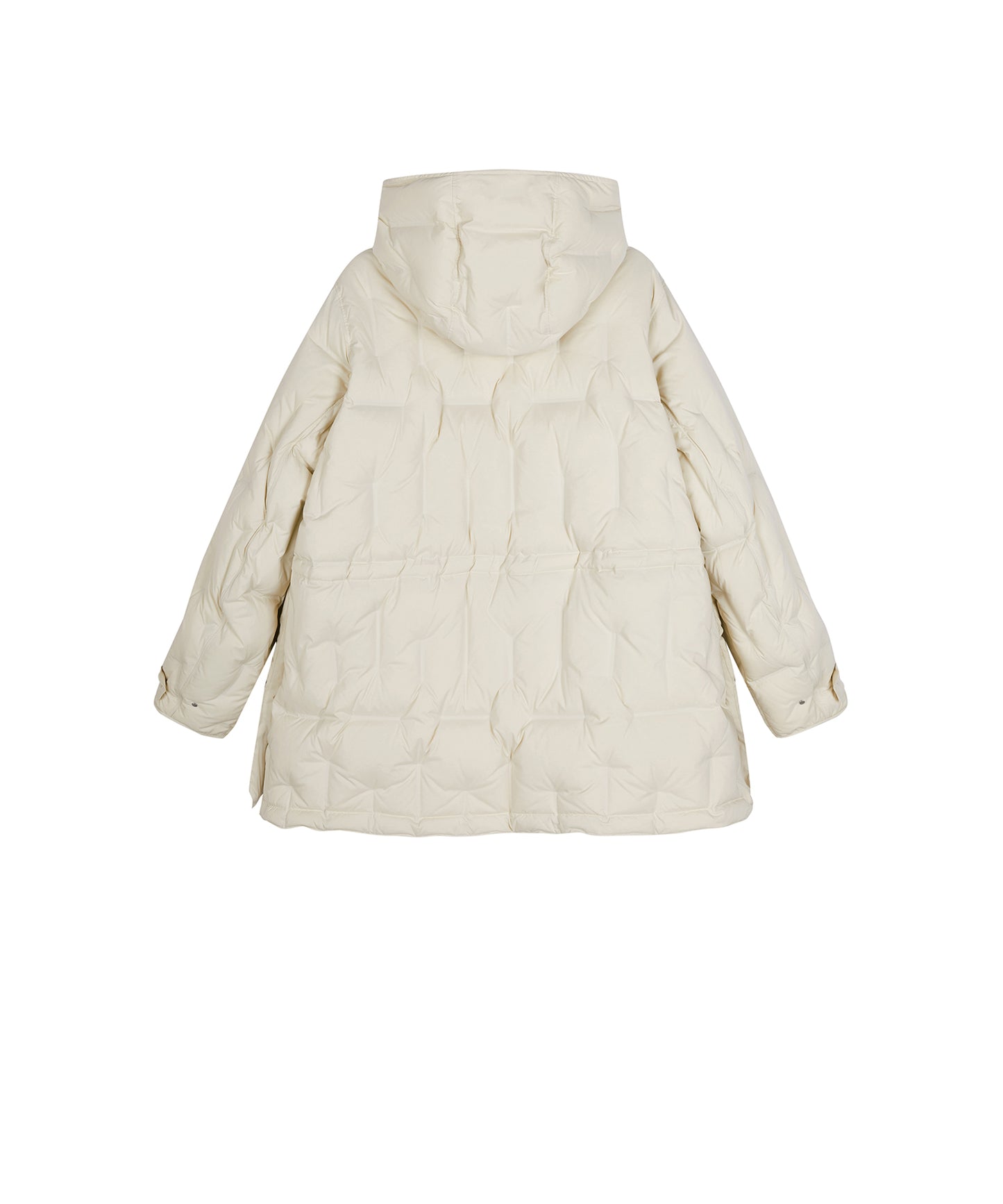 Bumpy Quilted Down Hooded Coat