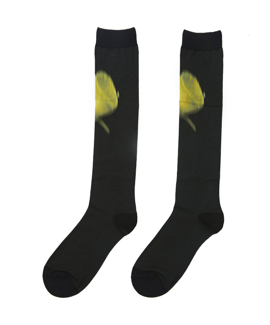 Abstract Floral Stretch Cotton-blend Socks