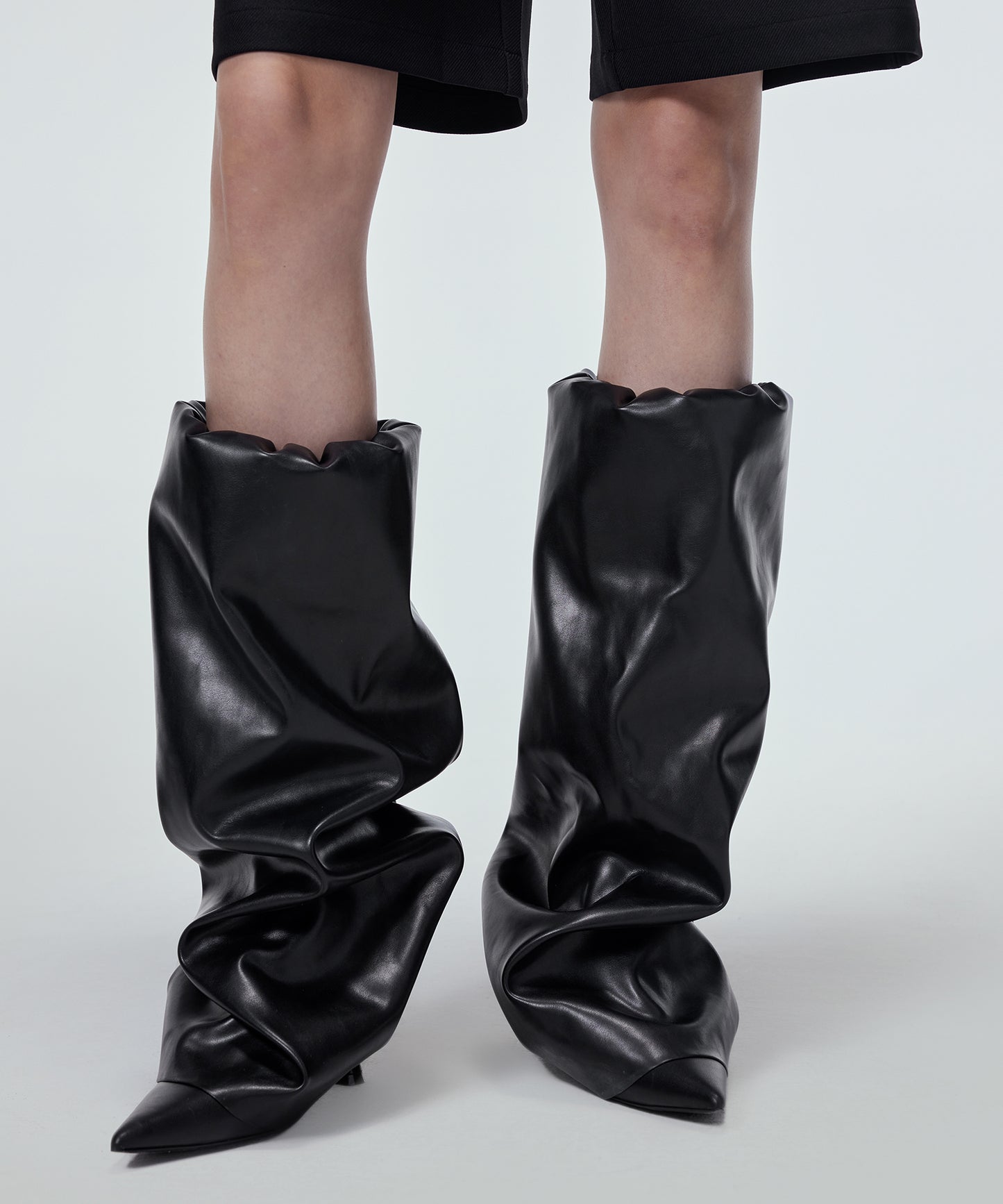 Covered Pointed-toe Boots