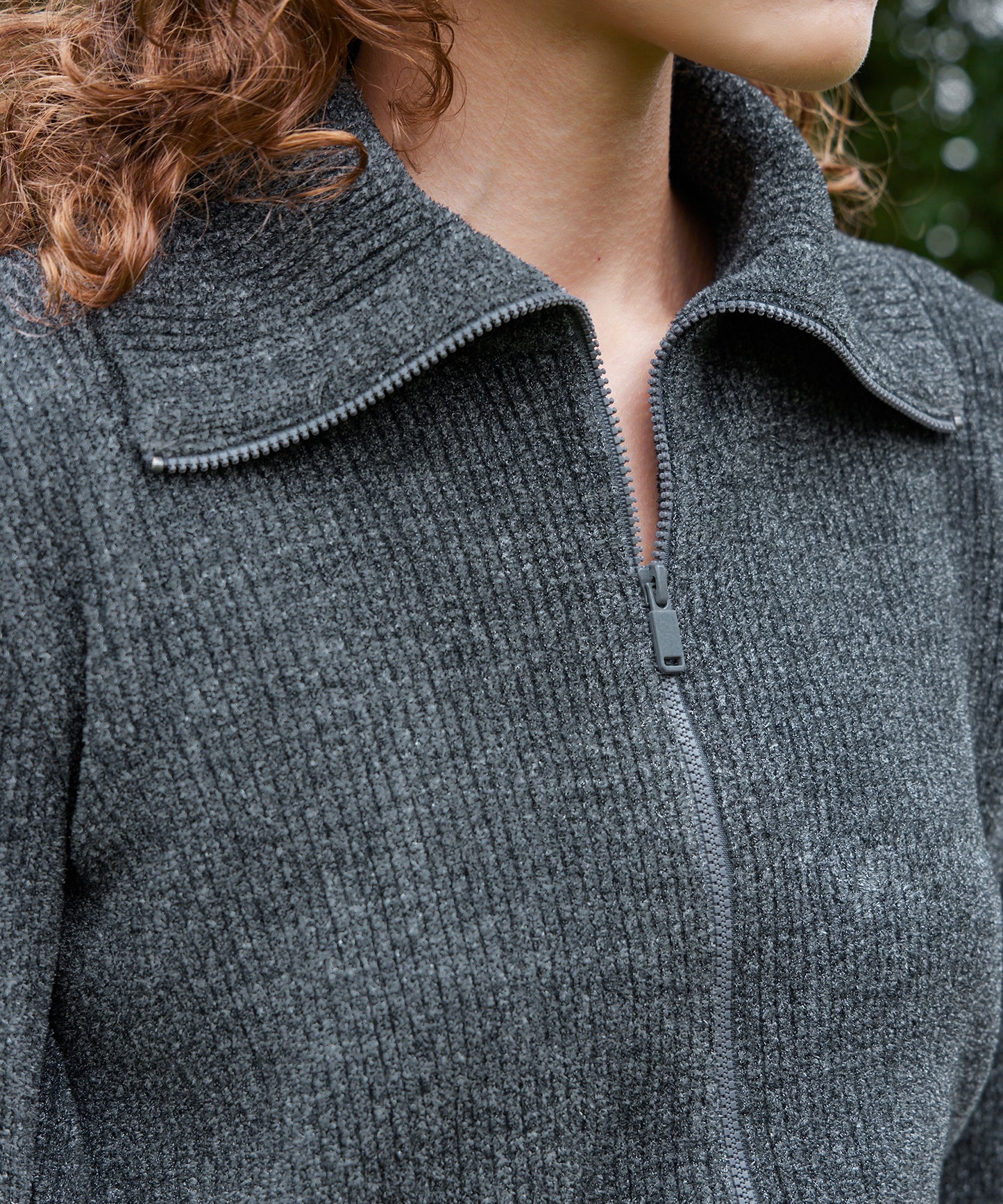 HOME Chenille Zipped Cardigan