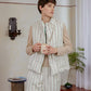 HOME Striped Corduroy Quited Vest