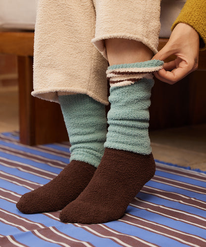 HOME Chenille Striped Room Socks