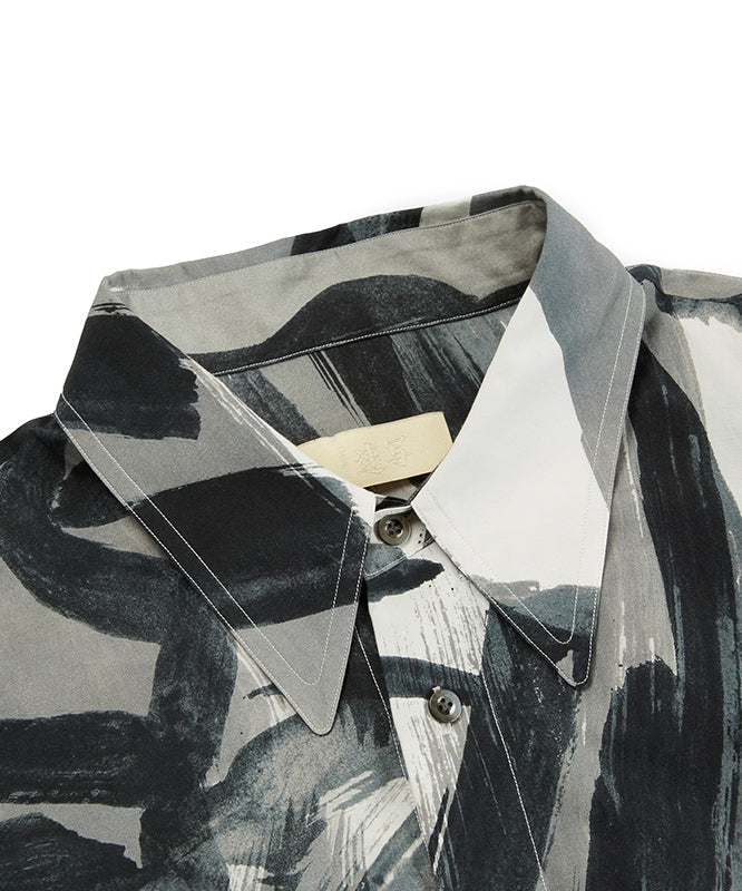 [CROQUIS]Abstract Lightweight Statement Shirt