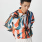 [CROQUIS]Abstract Lightweight Statement Shirt